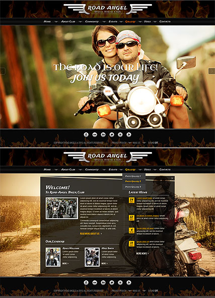 Biker Club HTML5 template ID:300111738