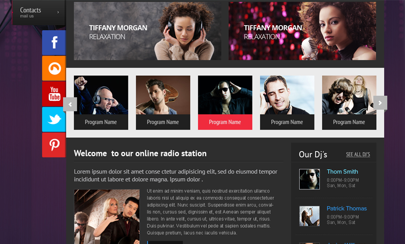 Radio WP Wordpress template ID:300111771 Slide 1