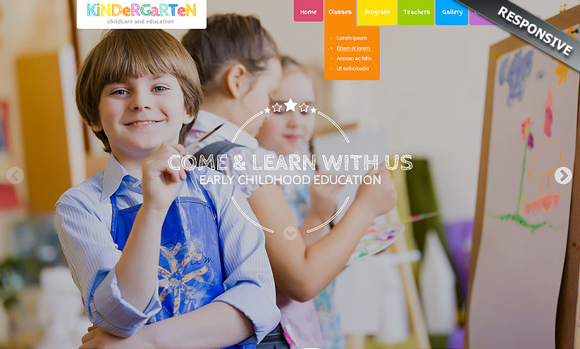 Kindergarten Bootstrap template ID:300111828