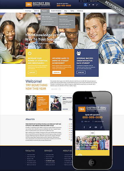 College Wordpress template ID:300111837