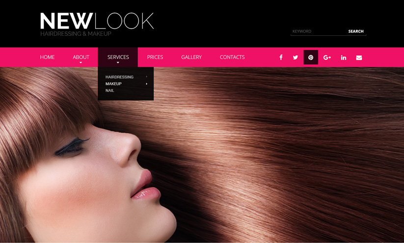 Hairdressing HTML Bootstrap template ID:300111850 Slide 2