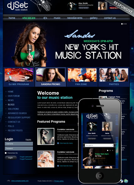 Radio Station Joomla template ID:300111859