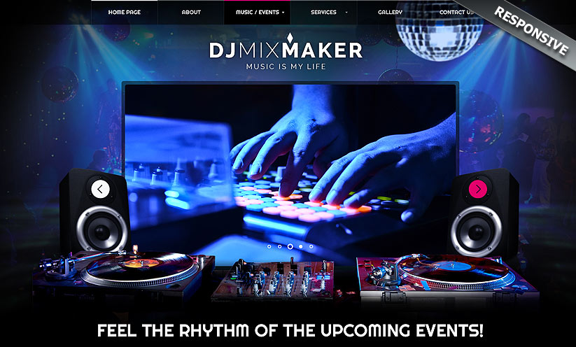 DJ Music Bootstrap template ID:300111860