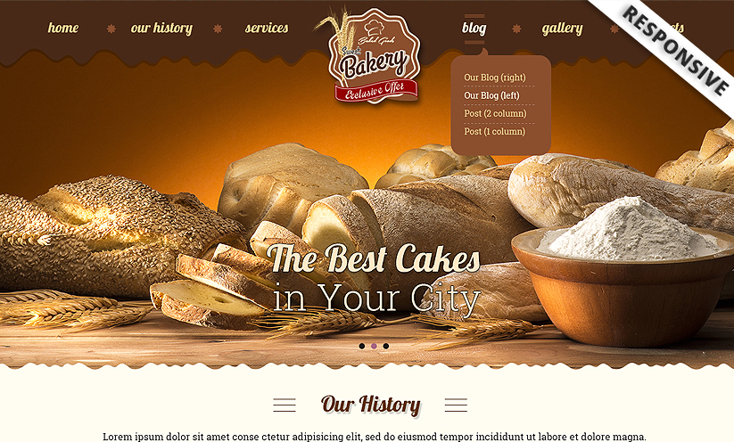 Bakery Bootstrap template ID:300111885