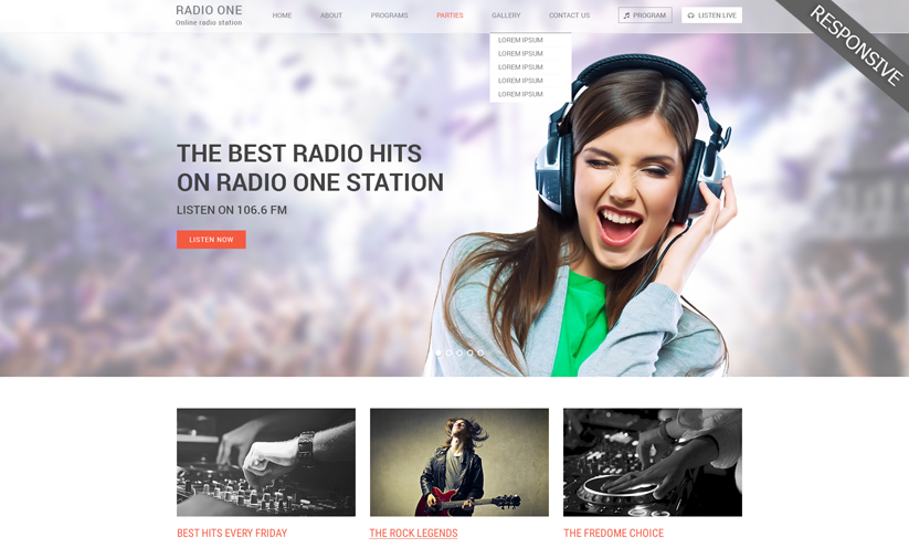 Radio One WP Wordpress template ID:300111894