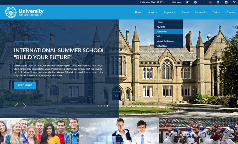 University 3.4v Joomla template ID:300111900