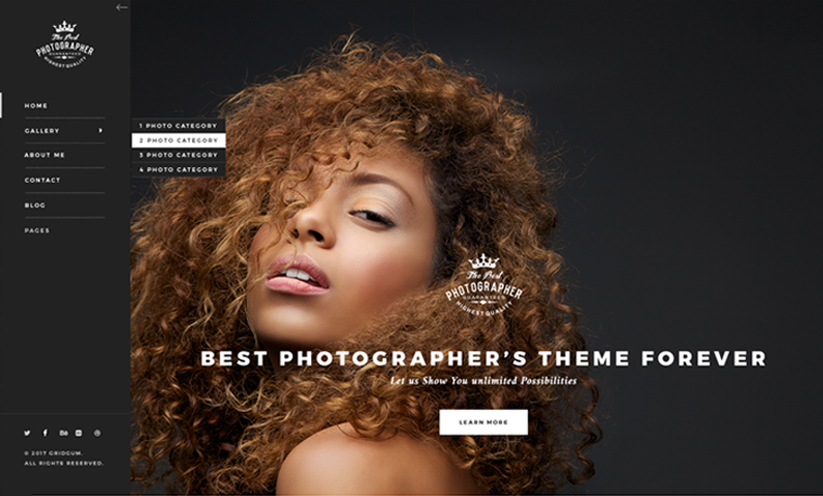 Photo Studio WP Wordpress template ID:300111920 Slide 1