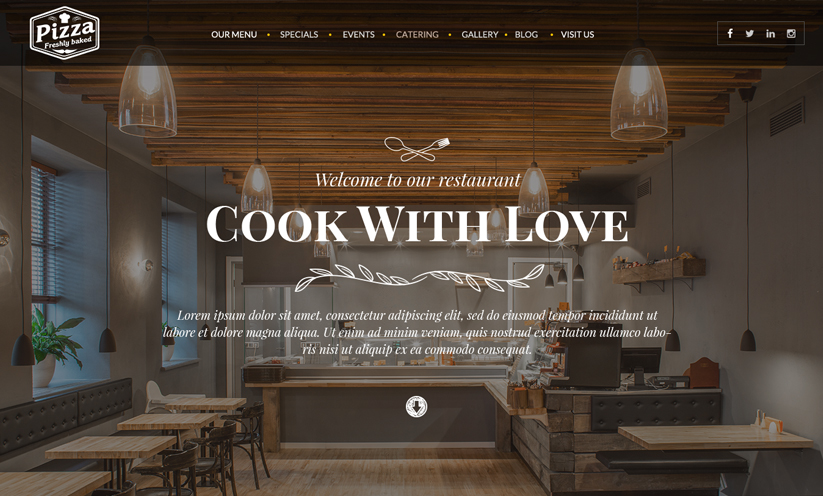 Italian Restaurant WP Wordpress template ID:300111921