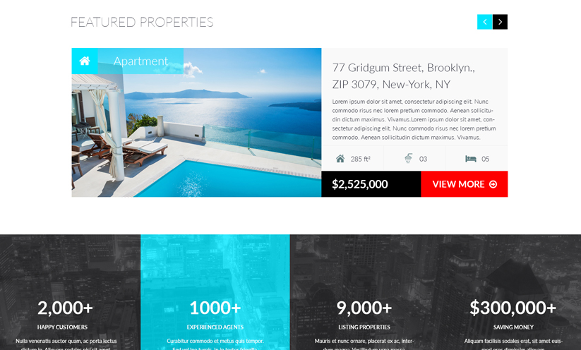 RealEstate HTML Bootstrap template ID:300111924 Slide 1