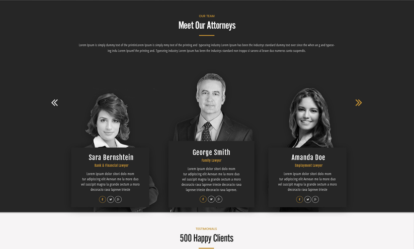 Lawyer WP Bootstrap template ID:300111925 Slide 3