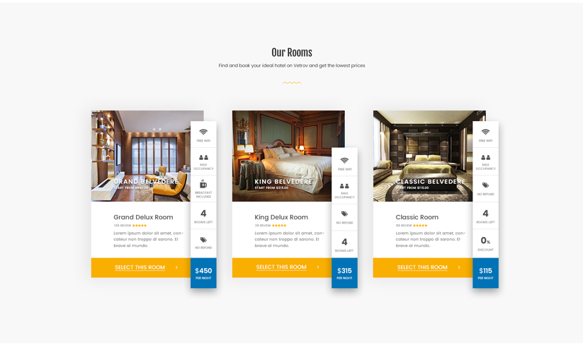 Hotel Delvatore Bootstrap template ID:300111939 Slide 2