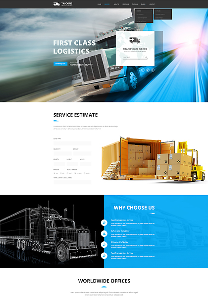 Transportation WP Wordpress template ID:300111942