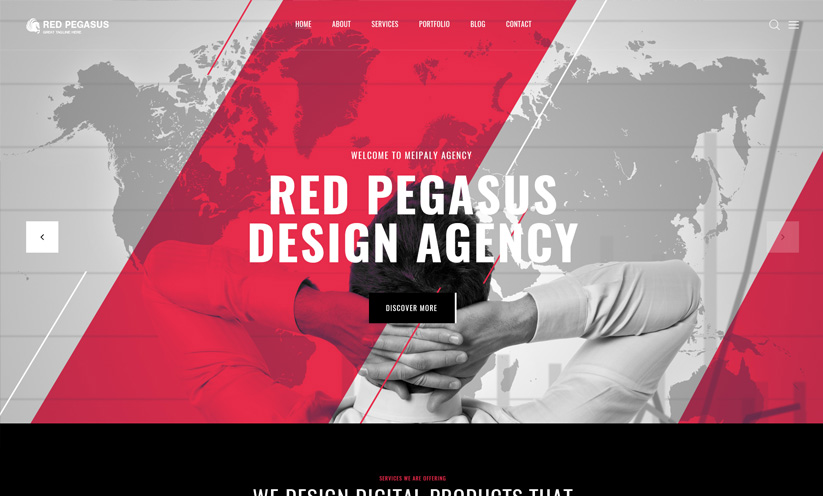 Red Pegasus HTML Bootstrap template ID:300111956