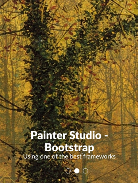Painter Portfolio Free Bootstrap template ID:35