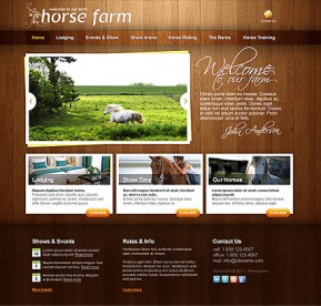 Horse Farm HTML template ID: 300111208