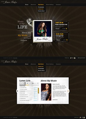 Singer Music HTML5 template ID: 300111305