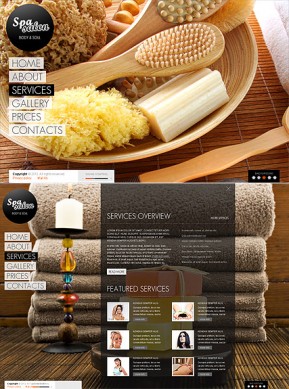 Spa Salon HTML5 template ID: 300111318