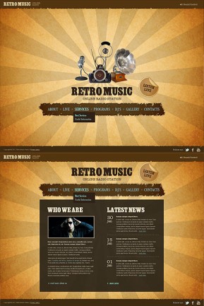 Retro Radio HTML5 template ID: 300111331