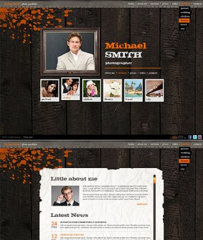 Retro Photographer HTML5 template ID: 300111343