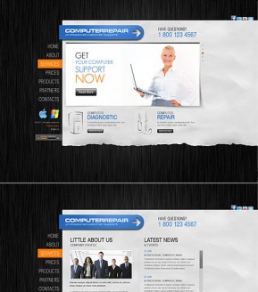 Computer Repair HTML5 template ID: 300111355