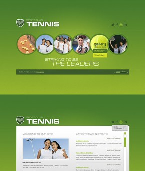 Tennis Club HTML5 template ID: 300111397