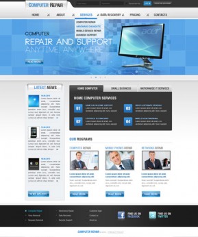 computer repair templates pc repair website templates computer template