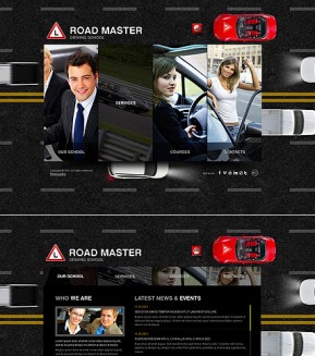 Driving School HTML5 template ID: 300111413