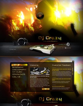 DJ Music HTML5 template ID: 300111414