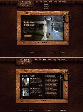 Horse Farm HTML5 template ID: 300111427