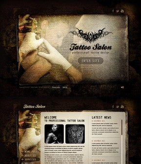 Tattoo Salon HTML5 template ID: 300111456