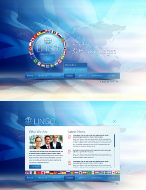 Language school HTML5 template ID: 300111471