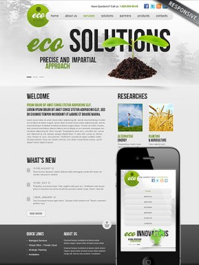 Ecology Business Free Wordpress template ID: 300111488