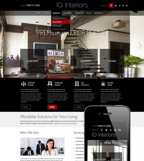 Interior Design Wordpress template ID: 300111519