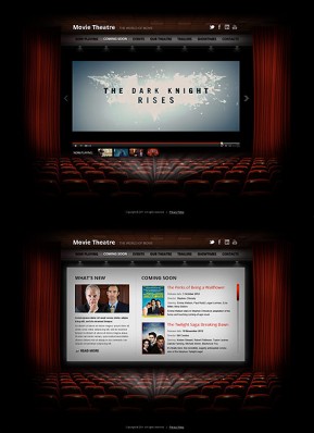 Movie Theatre HTML5 template ID: 300111536