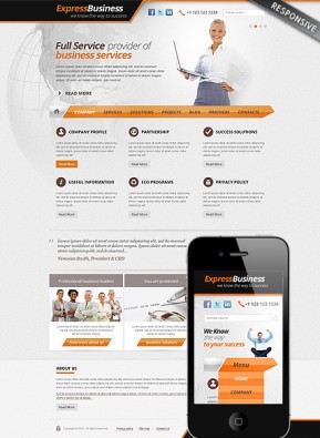 Express Business Wordpress template ID: 300111560