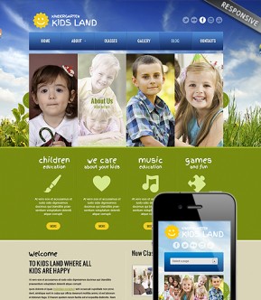 Kindergarten Land Wordpress template ID: 300111575