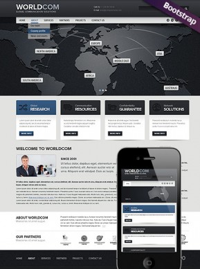World Business Bootstrap template ID: 300111583