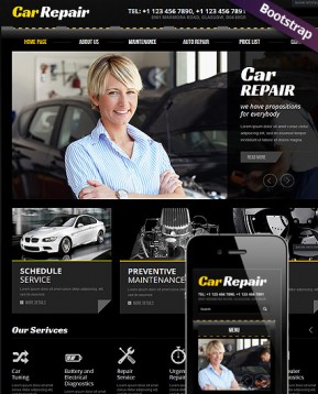 Car Repair Bootstrap template ID: 300111602