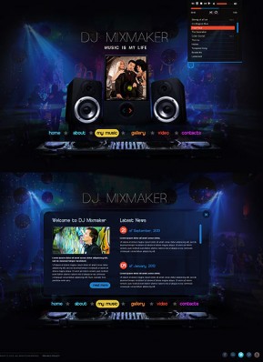 DJ Mix HTML5 template ID: 300111629