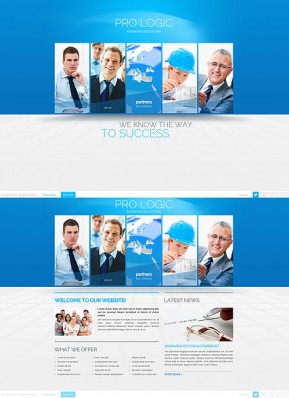 Blue Business HTML5 template ID: 300111643