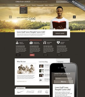 Christian Church Wordpress template ID: 300111660