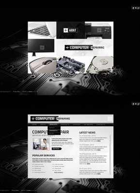 Computer Repairing HTML5 template ID: 300111668