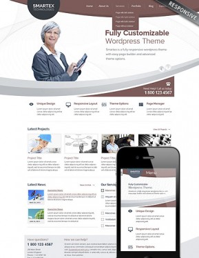 Business Corp Wordpress template ID: 300111677