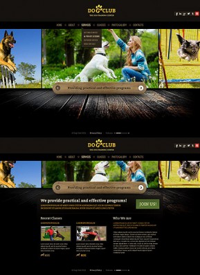 Dog Club HTML5 template ID: 300111678