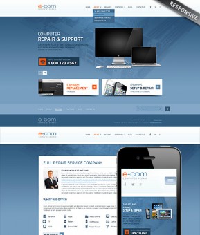 Computer Repair Wordpress template ID: 300111679