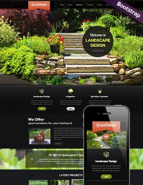 Landscape Design Bootstrap template ID: 300111706