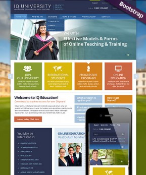 IQ University Bootstrap template ID: 300111722