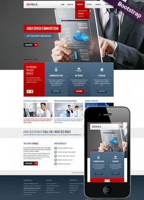 Mobile Bootstrap template ID: 300111730