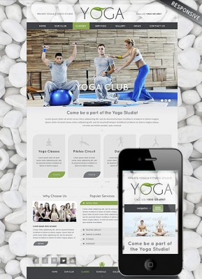 Yoga Club Wordpress template ID: 300111732