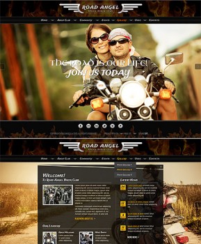 Biker Club HTML5 template ID: 300111738